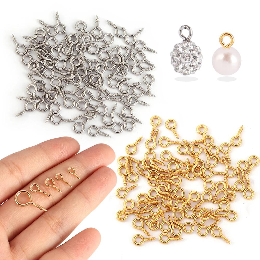 50pcs 8x4mm �����η��� ��ƿ ���� ���� �̴� ���� �� Eyepins ��ũ Eyelets ���� ������ �ɼ� ��ũ DIY �׼������� ��������� ���� ��� ����